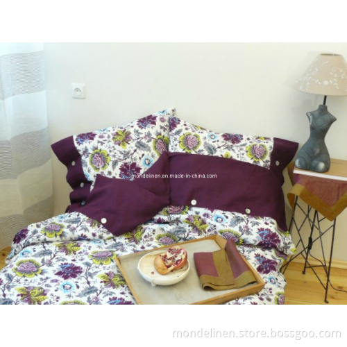 Bed Linens with Full Screen Printed Flower (BL-011)